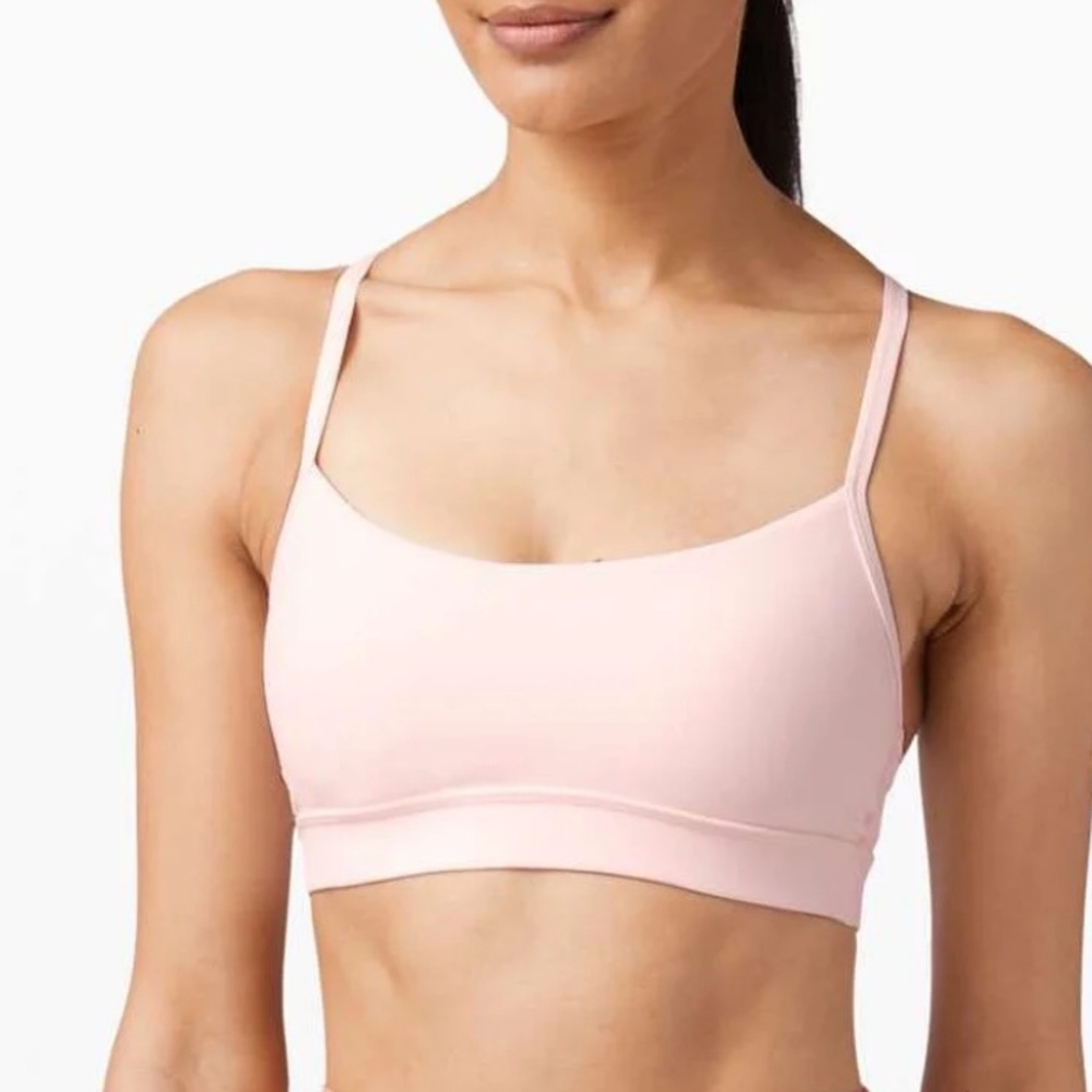Lululemon T Strap Flow Y Sports Bra Baby Pink Size 6